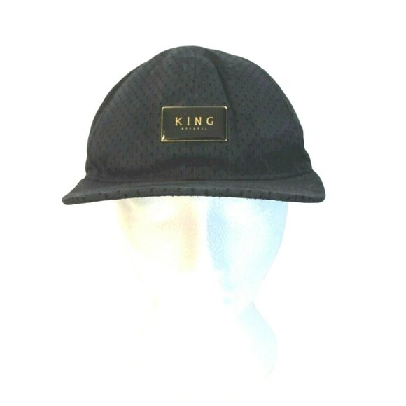 King Apparel Mens Cap Hat Adjustable Snapback Navy Perforated Reign Supreme - Picture 2 of 8